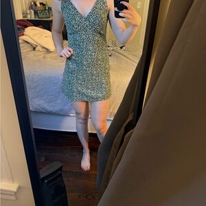Abercrombie & Fitch Emerald Floral Minidress